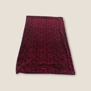 Simply Minky Faux Fur Throw Blanket 33 x 56 Red Black Plush